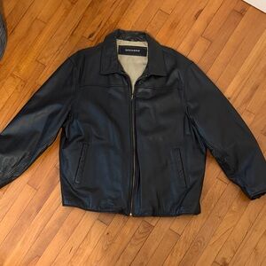 Dockers Men's Dark Leather Jacket